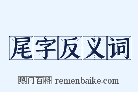 尾字反义词是什么意思的图片